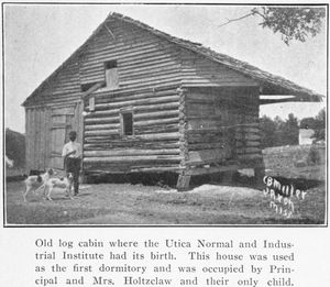 Utica log cabin